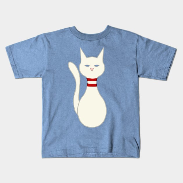 Bowling Pin Cat Kids T-Shirt by Kristal Stittle